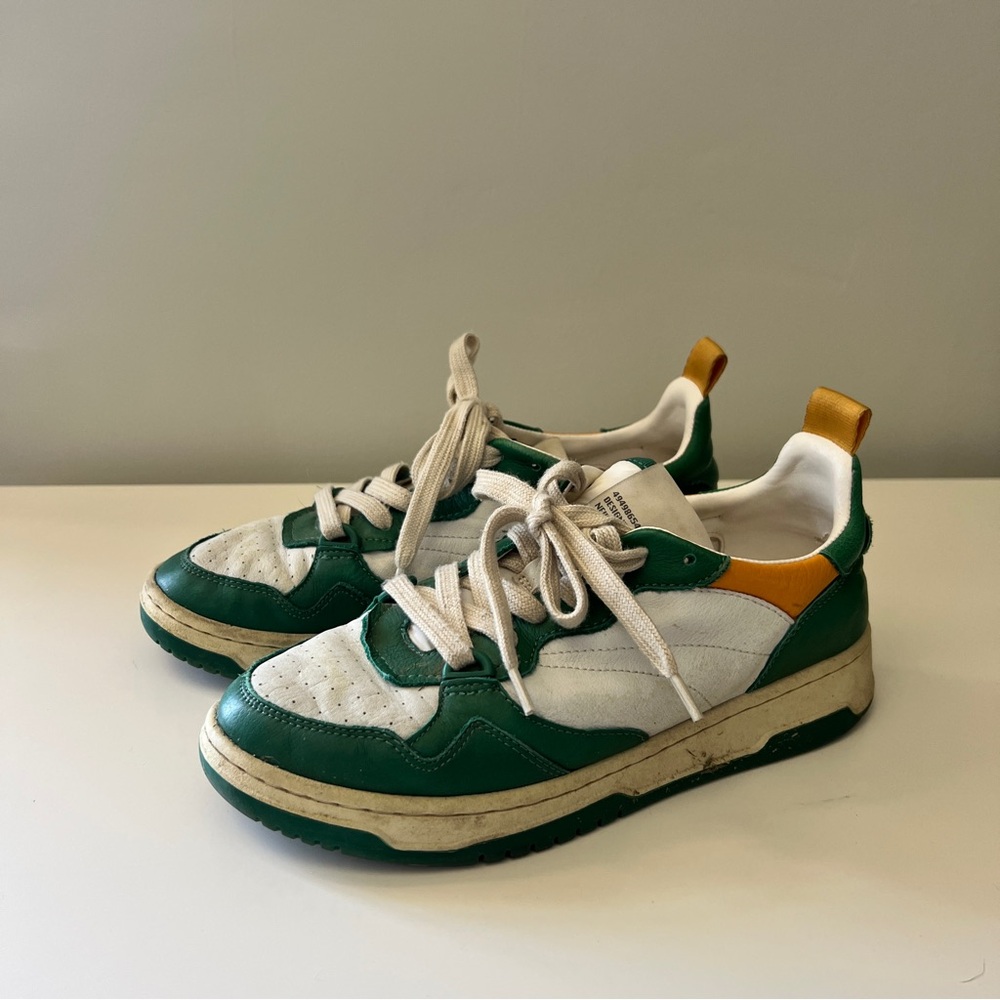 Steve Madden Everlie Green Multi Leather Color Block Sneakers